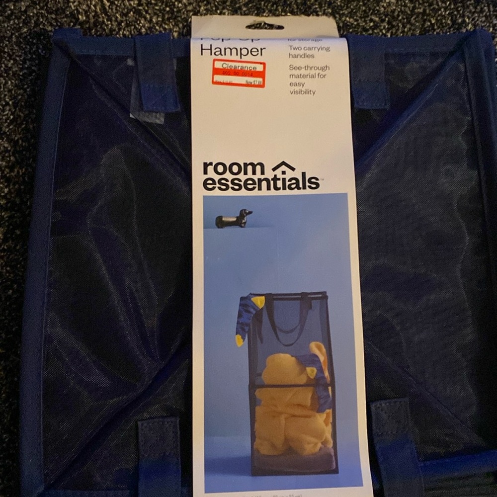 NWT Navy pop up hamper